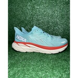 Hoka One One Clifton 8 Womens Size 8.5 B Blue Running Shoes Athletic Sneakers